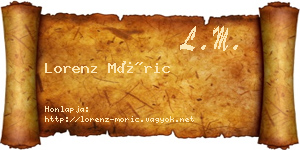 Lorenz Móric névjegykártya